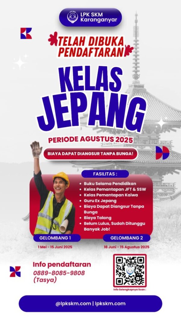 KELAS JEPANG AGUSTUS 2025